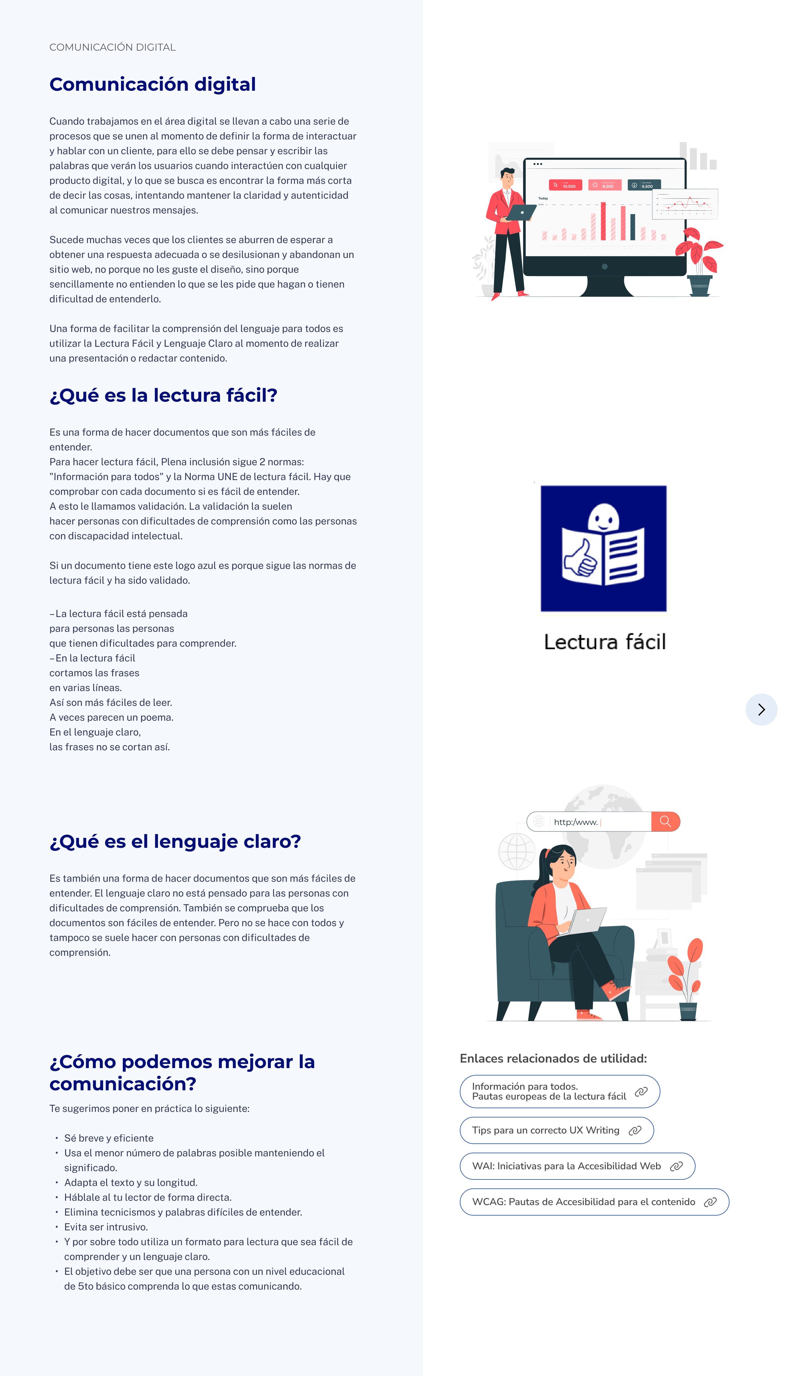 Guía de comunicación digital con pautas de lectura fácil y lenguaje claro